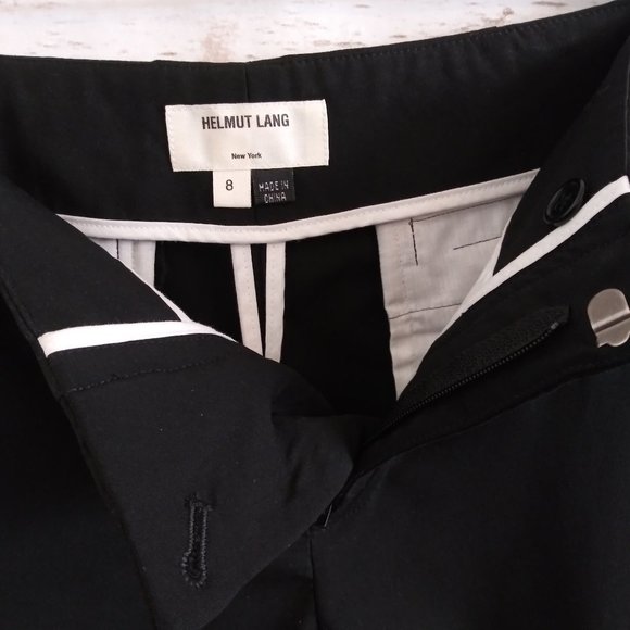 Helmut Lang Black Slim Fit Trousers 100% Wool sz 8 - Picture 5 of 9
